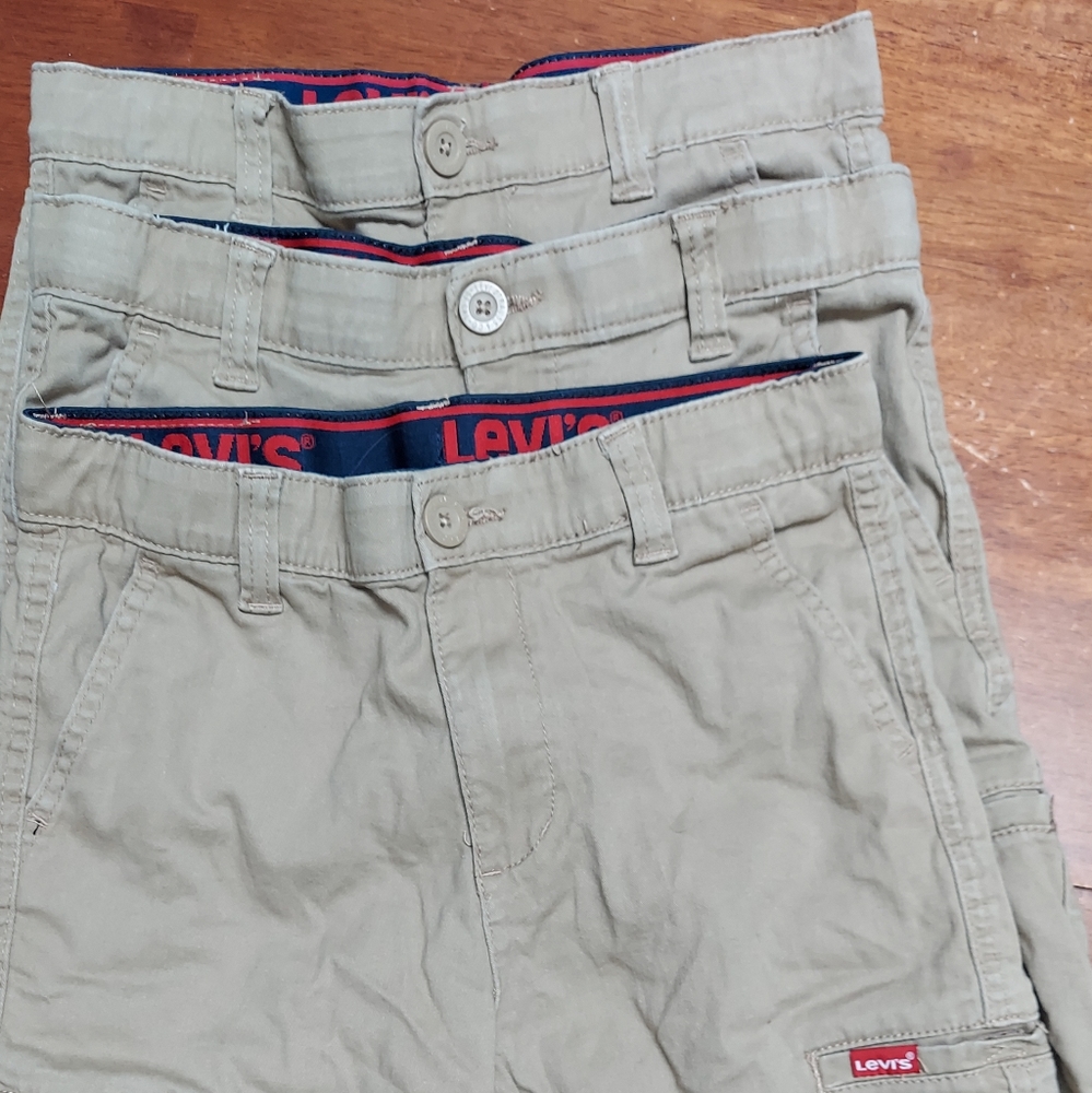 Boy's Levi's Kaki Adjustable Waist School Uniforms Shorts Size 14